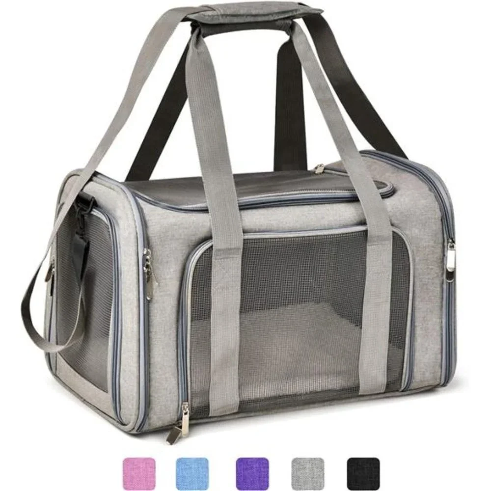 Cat, Dog Carrier for Small Medium Cats Puppies up to 15 Lbs,TSA Airline Approved
